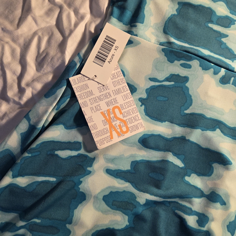 Blue and White Camouflage Leggings